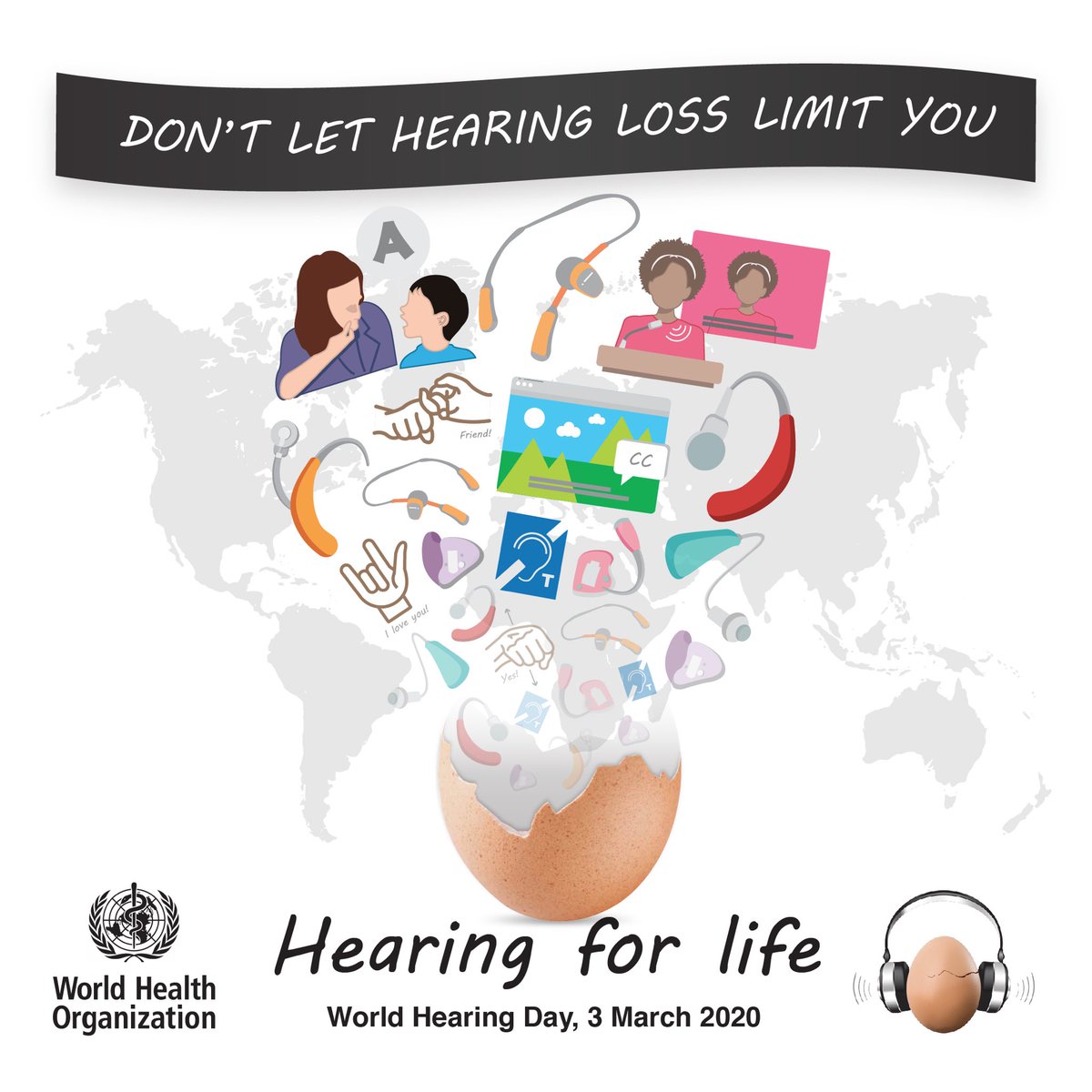 💚 Today is world hearing day 💚 Get your👂ears checked 👊🏻!