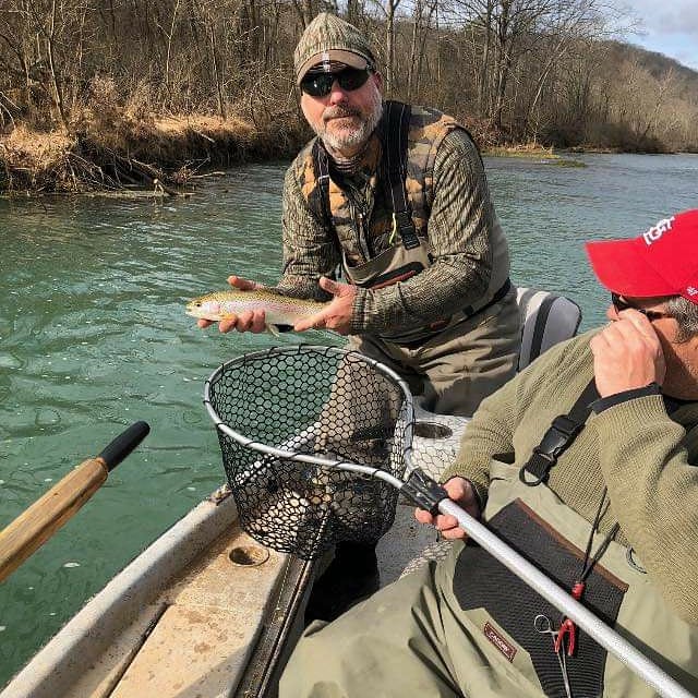 MOTroutSlam's tweet photo. Congratulations to Patrick Doyle and Jeremy Patterson on being the first and second Gold Award Winners in the Missouri Blue Ribbon Trout Slam!  They have set a great model for respecting the streams and leaving the place better than they found it.  Congrats guys! #MoTroutSlam https://t.co/aeDx3n4LYa