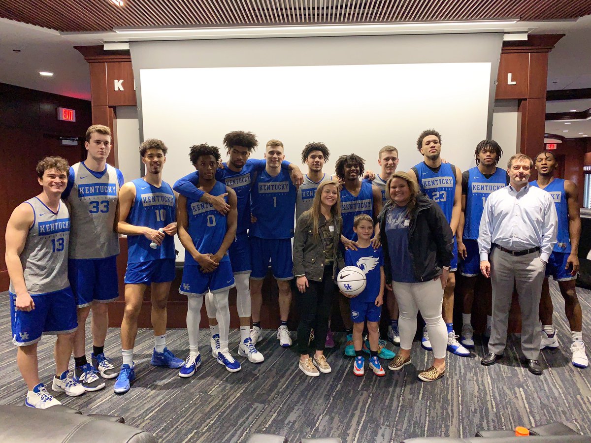 Ed Quinn, the president and CEO of R. J. Corman, with his daughters, Olivia and Regan, and his son, Edward. They stopped by practice today. Love what Ed is doing, following the vision of my late friend Rick Corman. I miss my friend.