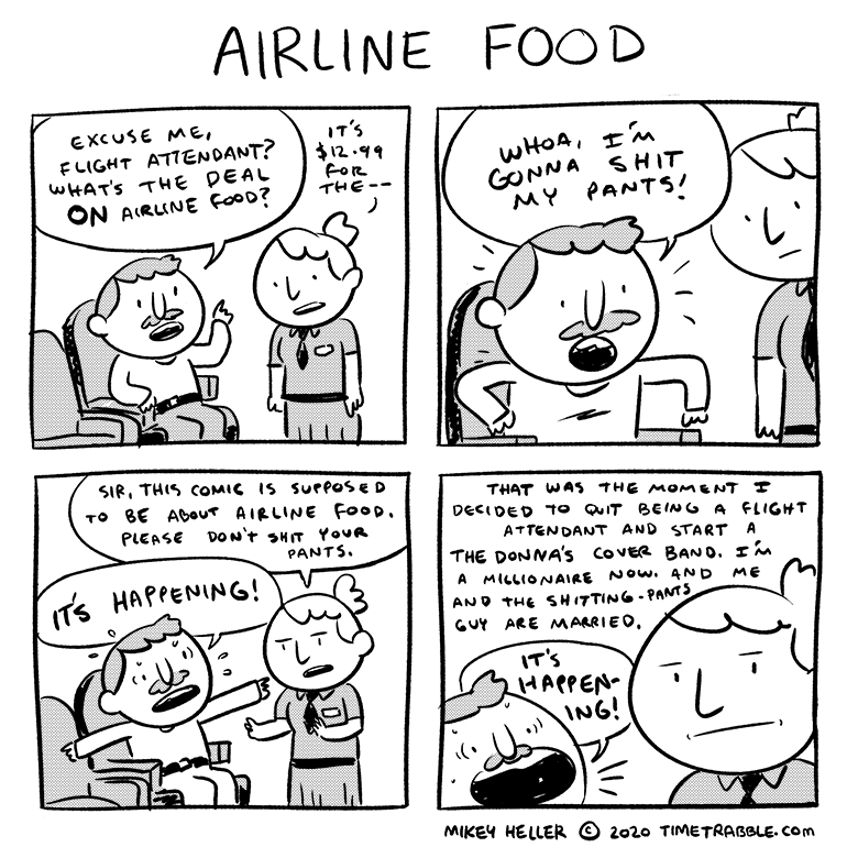 i drew a comic about airline food 