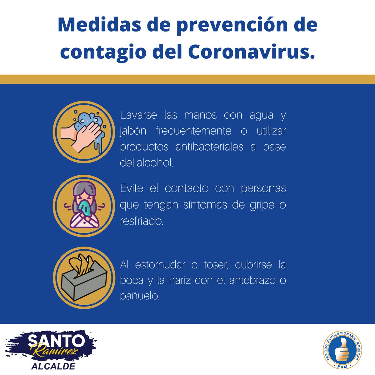 SantoAlcaldeRD's tweet photo. El primer caso de Coronavirus llegó al país. Debemos mantenernos alerta a las informaciones ofrecidas por los expertos de la salud y seguir los consejos de limpieza e higiene. 

Si tienes algunos de estos síntomas acude a tu centro médico más cercano. https://t.co/T1qz9nRwoh