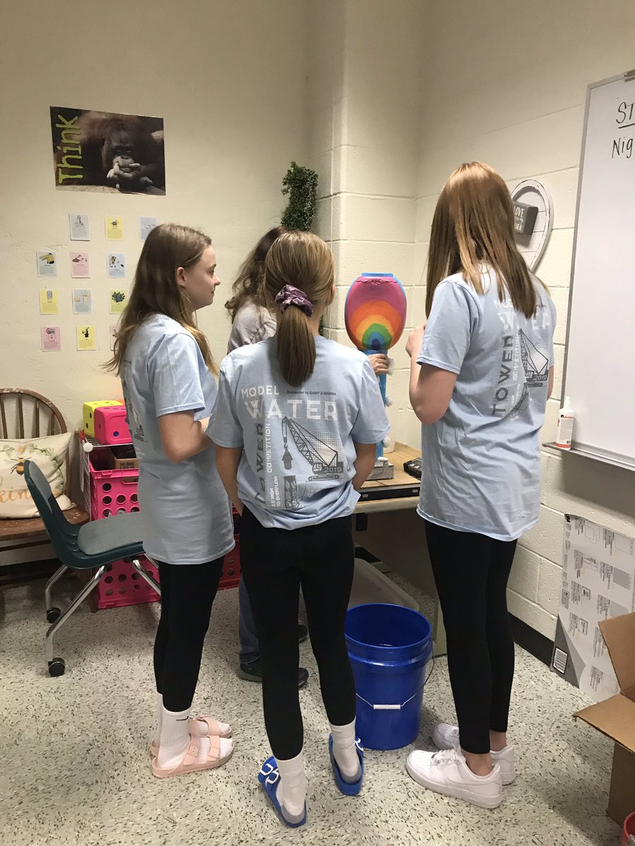 HuffakerCMS's tweet photo. Sneak peek at our school level water tower competition!! #ccsdstem #feedthebears #goingrizzly #creeklife thank you to Lori Forrester from Cherokee County Water and Sewer Authority and engineers- John and Val from @brwncald https://t.co/vVcg42UR8d