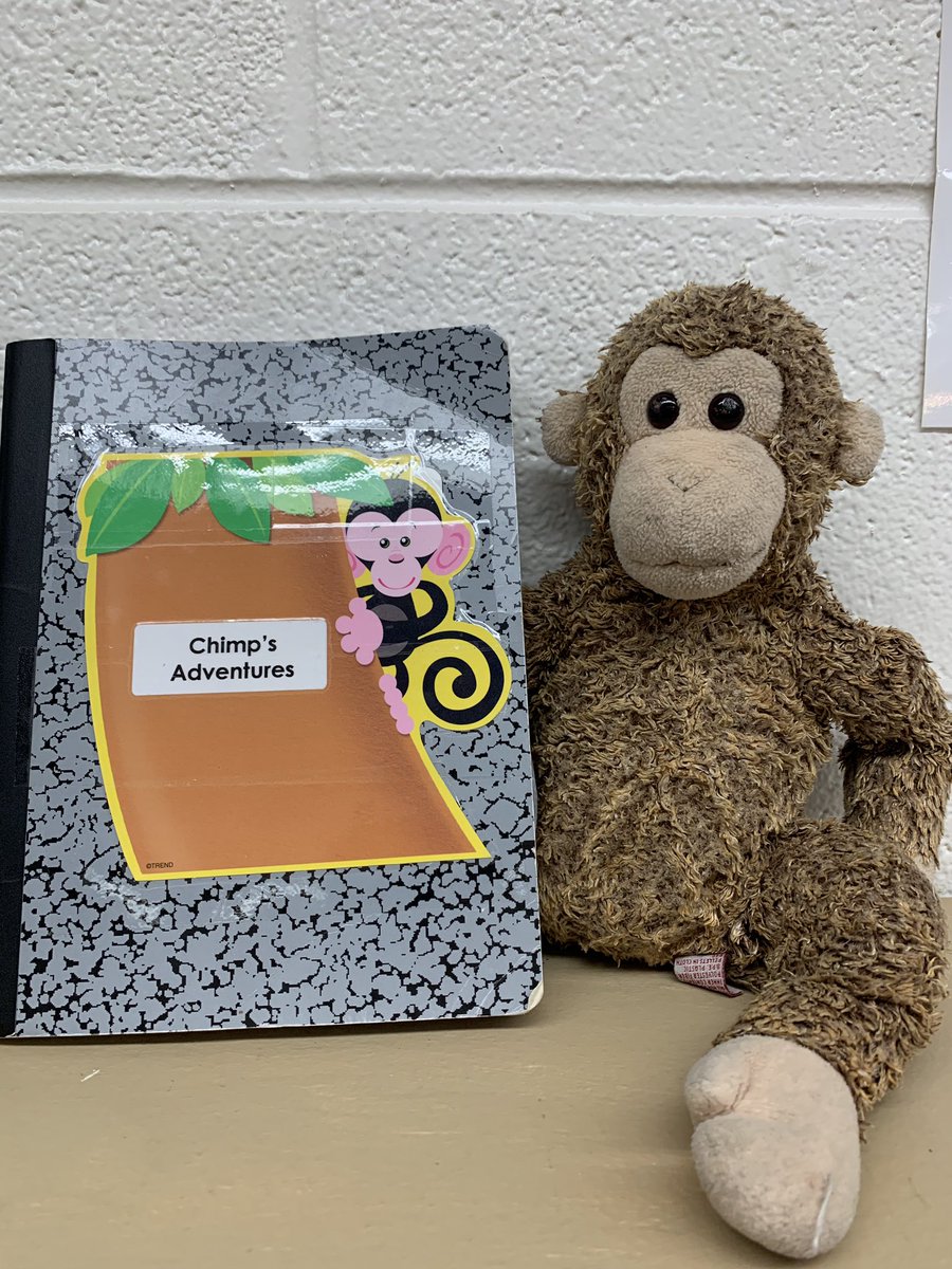 MrsElizabeth08's tweet photo. Mondays are always enjoyable because the class gets to find out what Chimp did over the weekend with one of the students. He has been on many adventures over the past 10 years. #LifeIn2ndGrade #HESPouncers https://t.co/TG2eBg5Rg7