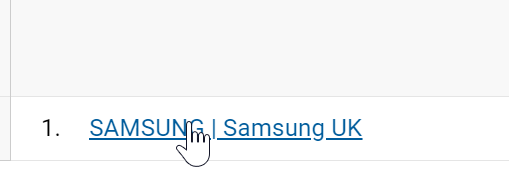 Once there, click in the table on the link matching your noted page title. That will take you to a report showing all URLs that were loaded with the page title (ie, your 404 pages).(nb: this only works if 404s don't redirect, and have a distinct title, but that's pretty common)