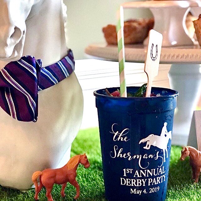 It's about time to start dusting off your hats and perfecting your mint julep recipes! 🏇👒 The #KentuckyDerby is only a couple months away and we're off to the races with party planning. On our Derby Party Checklist: Custom cups and stir sticks⁠. 🌹