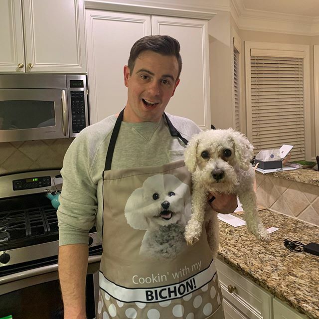 This is what all mature, successful chefs do in their spare time, right? #chef #dogdad #cookingathome #bichonfrise ift.tt/3akrYyV