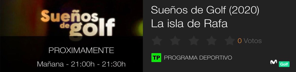 ⛳️ Un bonito programa de <a href="/MovistarGolf/">Golf en Movistar Plus+</a> sobre 🤙 <a href="/RCabreraBello/">Rafa Cabrera Bello</a> 🏌️‍♂️ y su isla, ☀️ #GranCanaria 🌴. Estreno el 3 de marzo a las 21h 🇮🇨,