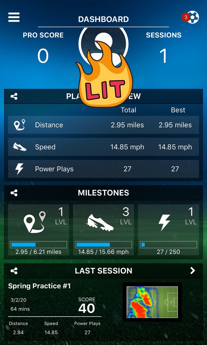 First day using the new <a href="/PlayerTek/">PlayerTek by Catapult</a> technology went well! 👍🏼 Only more to come 💯