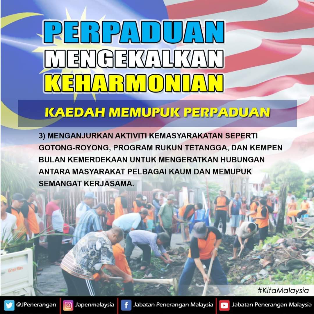 Perpaduan Mengekalkan Keharmonian
#JabatanPenerangan
#japenjohor
#SayangiMalaysiaku
#MalaysiaBersih
#KemakmuranBersama
#Malaysia