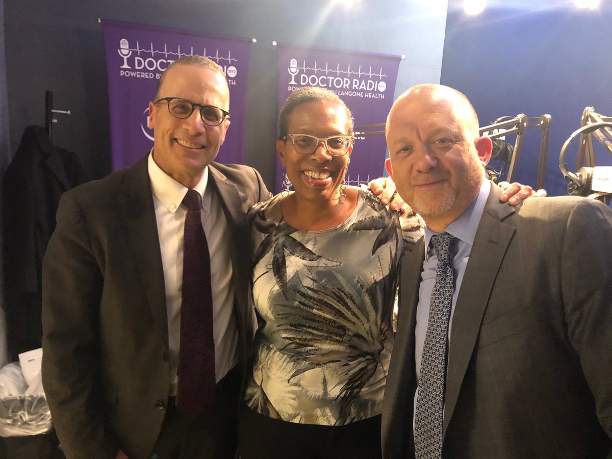 NYUDocs's tweet photo. #BehindTheScenes look at the #Orthopedics show and our two wonderful show guests: #DrToniMcLaurin (Middle) &amp; @PaulTestaMD (right) https://t.co/1HGVaij4YQ