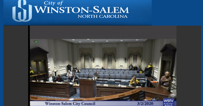 WinstonWatchman's tweet photo. Tonight's W-S City Council meeting was less than 10 minutes in duration. The meeting concluded with DD Adams encouraging everyone to vote and Vivian Burke referring to some sort of scuffle that occurred at one of the city's voting precincts. #WSNC #WSPOL #EmptyChamber #GoVoteNC https://t.co/2OIIiK04Zu