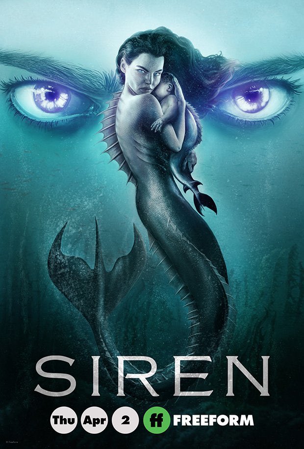Pôster oficial da 3ª temporada de Siren. 🧜🏻‍♀️

Estreia dia 02 de abril na Freeform.