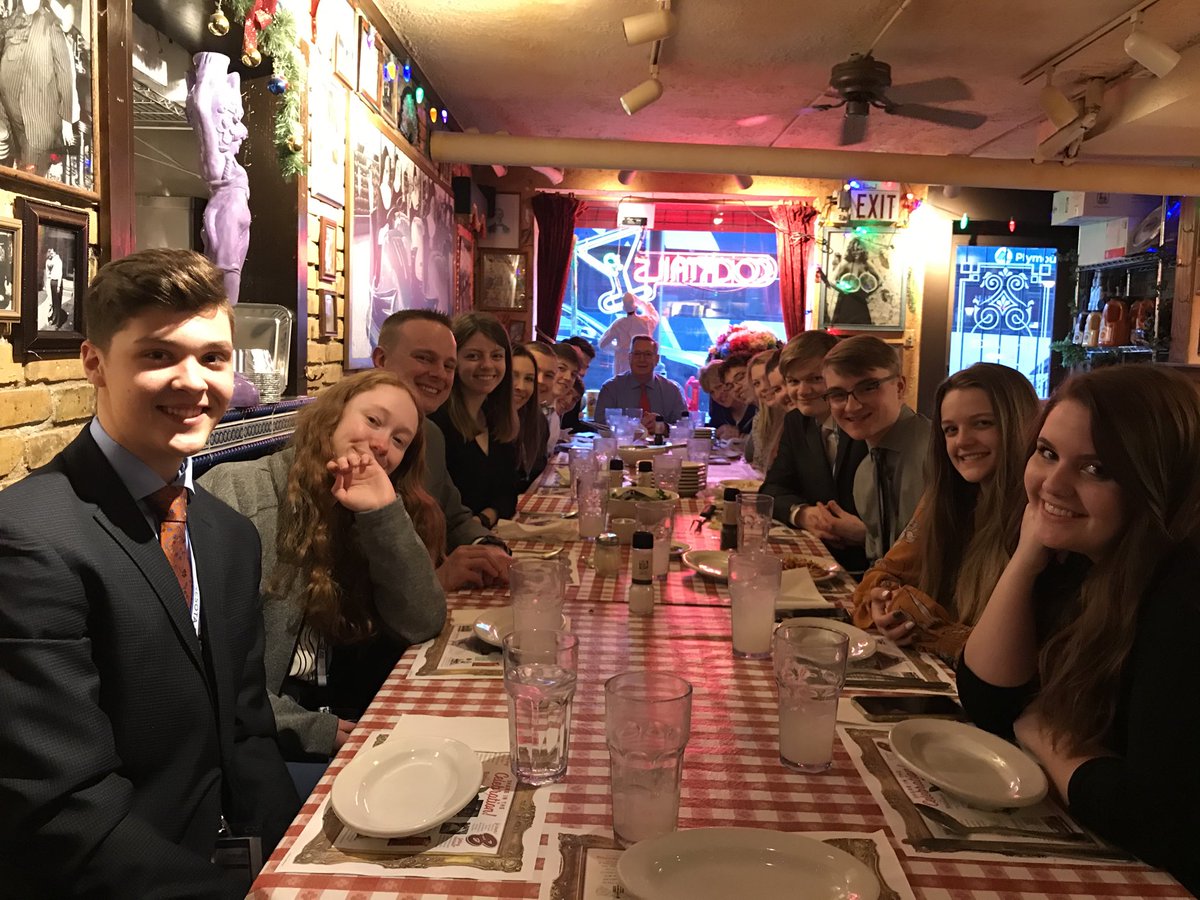 Enjoying a meal with our seniors!  Preliminary awards night here we go!