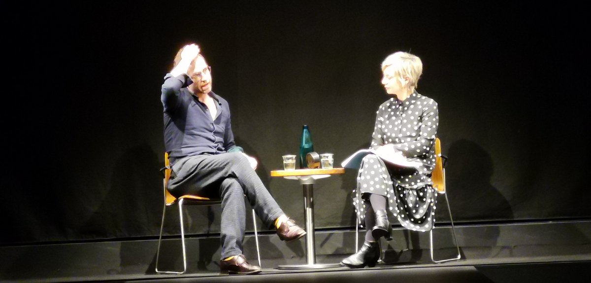 RevWhoGuest's tweet photo. Thanks to #RafeSpall & @msmirandasawyer for another engaging & fascinating #NTPlatform @NationalTheatre talking about @Clint_Dyer_ @royboywilliams superb #DeathofEngland https://t.co/jGavPsPacC