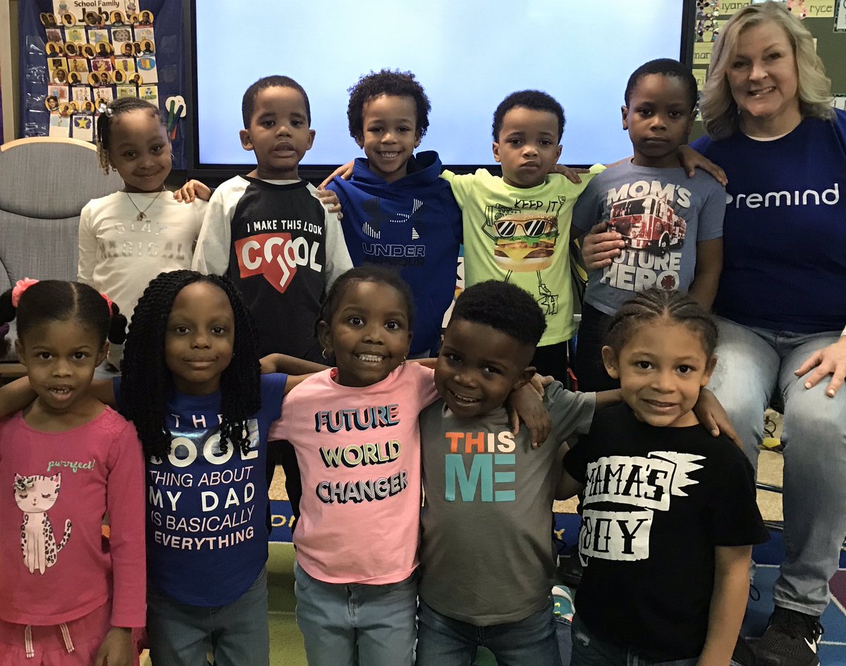 eflahertyprek's tweet photo. Each of my PreK students could read what was written on their t-shirts. Read Across America! @HernwoodES @nashaeb @fayfayallday1 @spoland123 https://t.co/rhXtyHK1d4