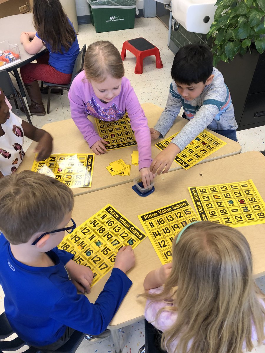 LavacchiRCSK's tweet photo. Reviewing our teen numbers during math centers with hands-on games! #lovingmath #rcs118life @RobertCS118 #d118life https://t.co/SyAla4s4q3