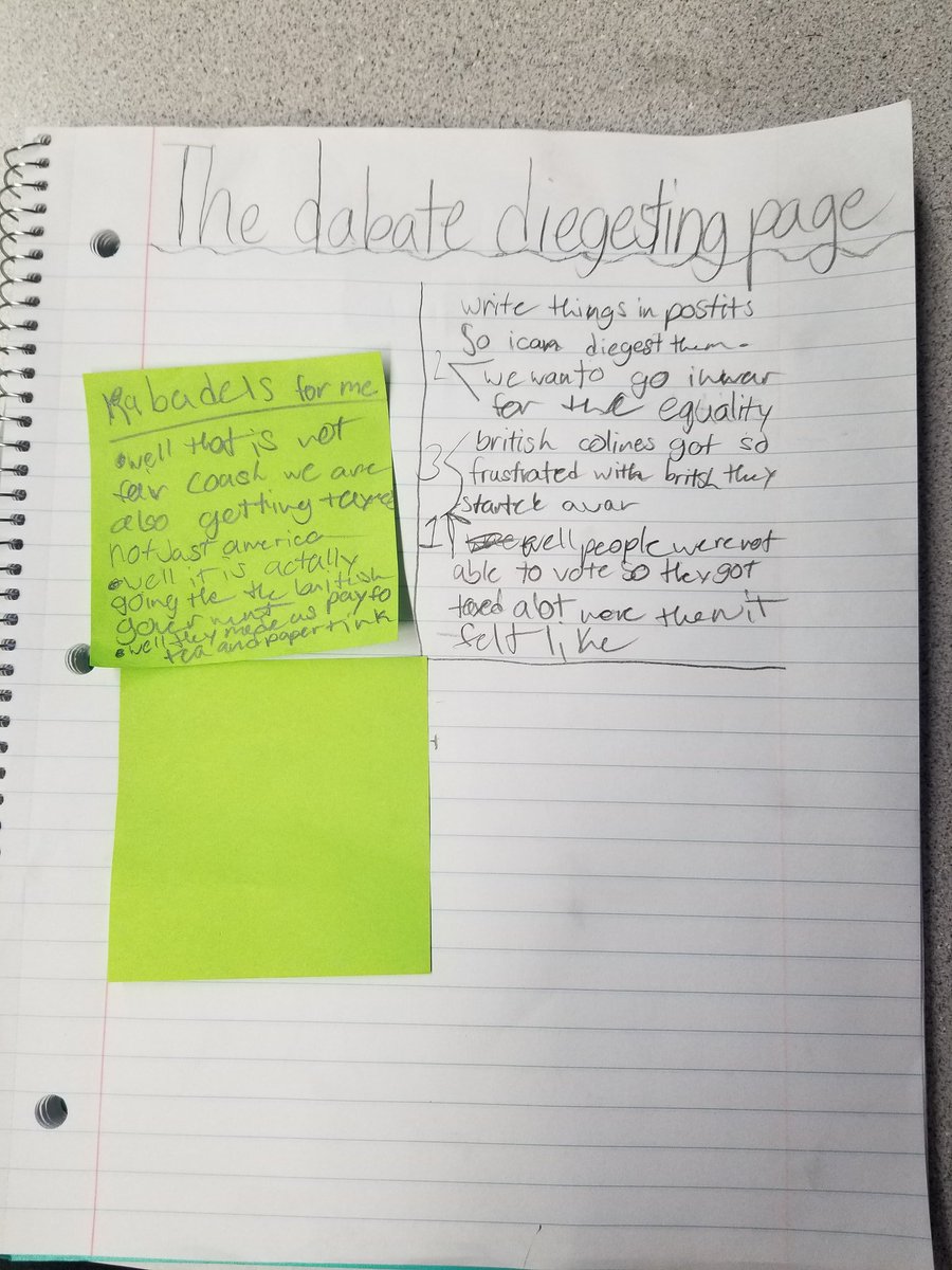 Ms_Young_Melzer's tweet photo. I love how this student gave herself some space to digest her information 😍 https://t.co/zcJlLVbcLv