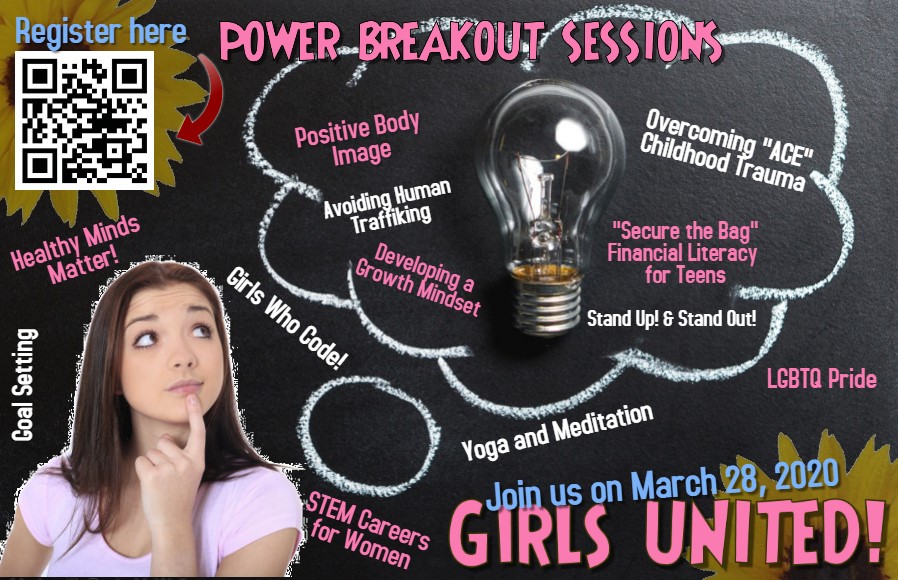 UnitedIct's tweet photo. Girls UNITED!💡POWER BREAKOUT SESSIONS: We are lining up our student schedules for #GIRLSUNITED2020 - Local partners will provide 3 sessions with opportunities for our girls to be educated and empowered. 
🌻Register today or sponsor a girl-  either way, 🗣GET UNITED! #WPSPROUD https://t.co/X8BdT3QNlN