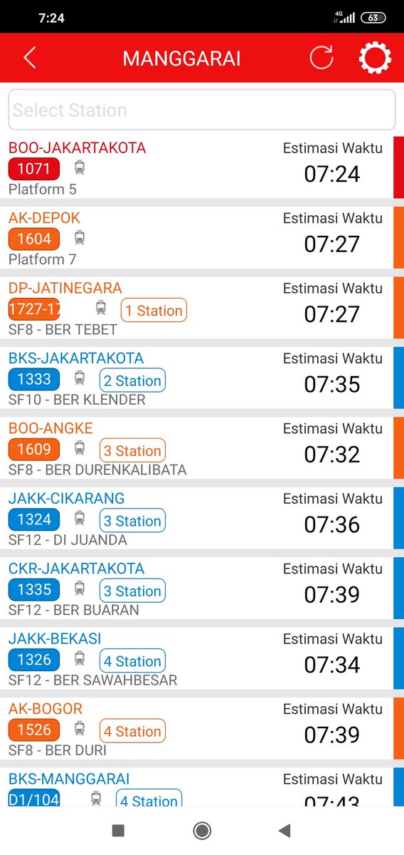 Terima kasih banyak atas pelayanan KRL pagi ini <a href="/CommuterLine/">KAI Commuter</a>. #KA1071 nggak pakai drama untuk tiba tepat waktu di Stasiun #Manggarai
Cc <a href="/CurhatKRL/">! Omen</a>