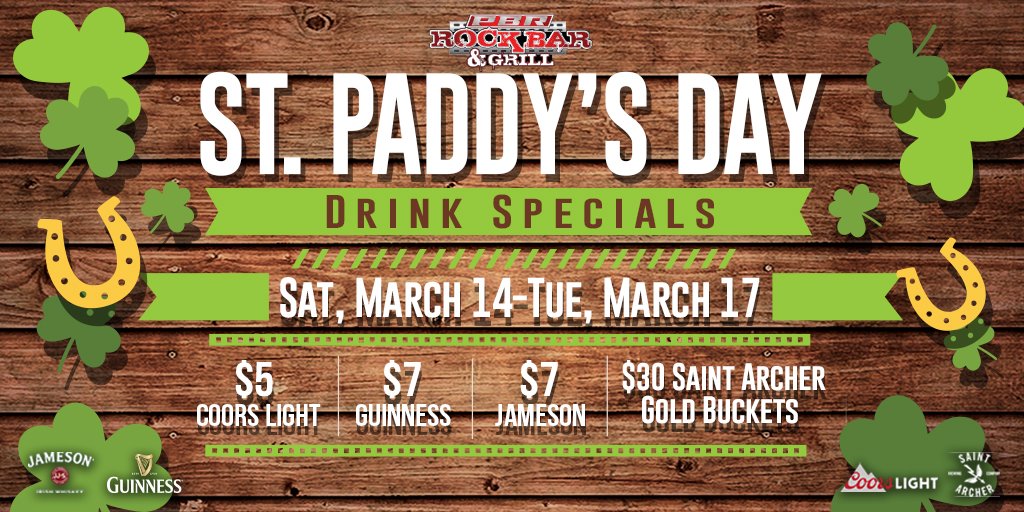 There's a bucket of Saint Archer Gold at the end of the rainbow! Celebrate #StPatricksDay with these drink specials. ☘️