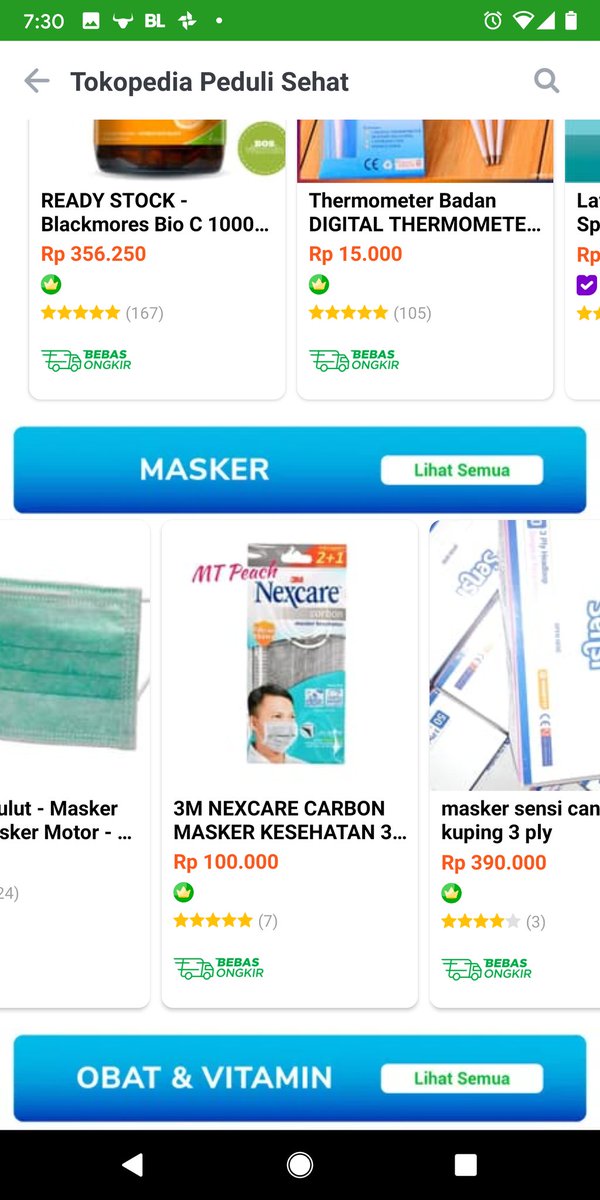 fadhlif's tweet photo. @TokopediaCare halo, apakah Tokped 'membiarkan' seller yang menjual masker yang harganya dibawah 10.000 rupiah dijual 10 kali lipat? Ini masker yang biasa saya pakai naik motor, sekarang ditimbun sama seller online dan dijual dengan harga yang gak masuk akal. https://t.co/kzxvsZ7x05