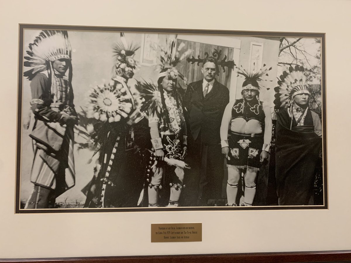 AddisonHagan1's tweet photo. This picture in the Union from 1929 shows the ongoing support of the Native American culture in Oklahoma. It still remains today. Diversity is remaining true to where you come from and being proud of the specific culture that you are a part of. #JMC4473 @francosy https://t.co/mtlnwftEnC