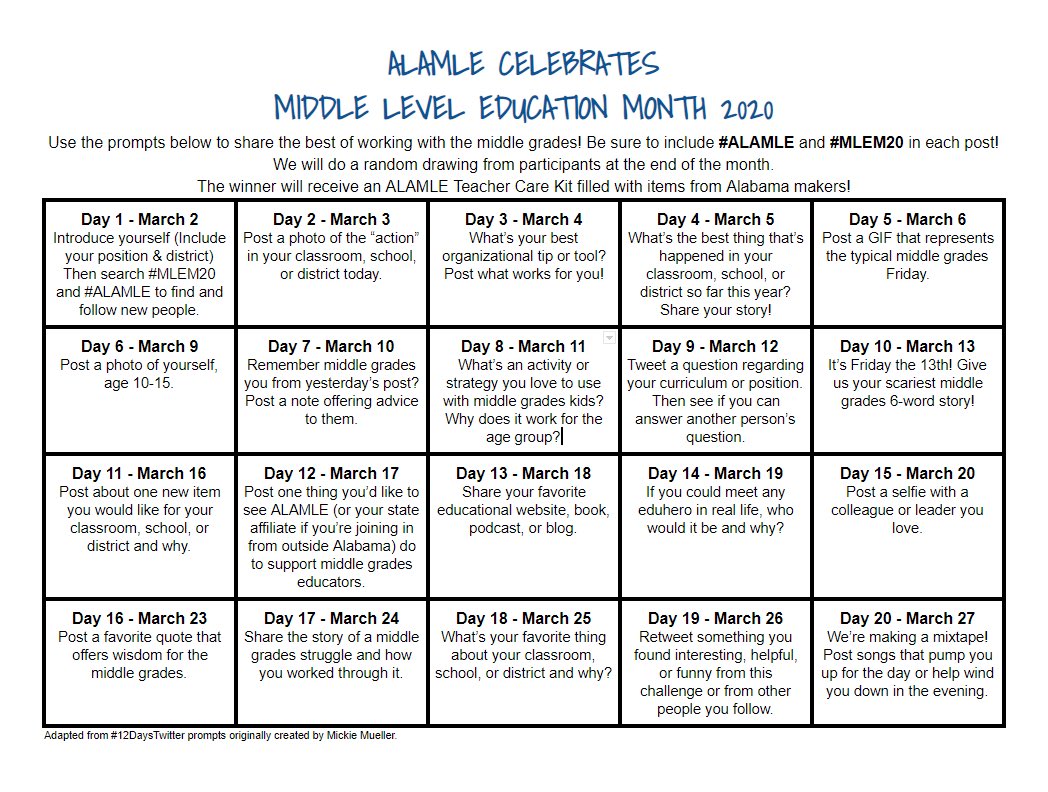 from_middle's tweet image. Hi! I’m Sam. 6th grade ELA, podcaster, and MS Dean Of Students in Atlanta, Georgia at a private school. #MELM20 @amle #alamle
