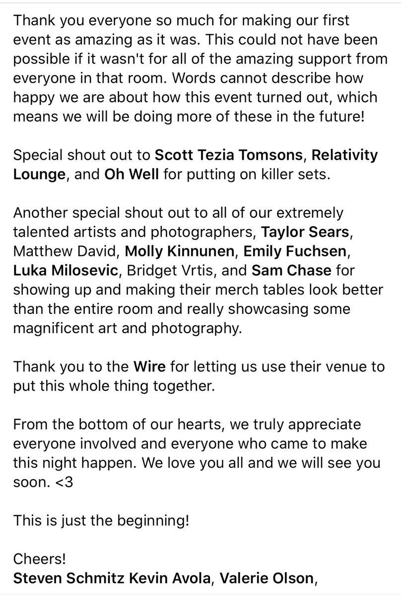 ApolloMediaHou5's tweet photo. TLDR; special thank you to everyone who made our first event so special!! Get ready for more soon! 

Much love,
Steven, Kevin &amp; Valerie https://t.co/fAywngjJBc