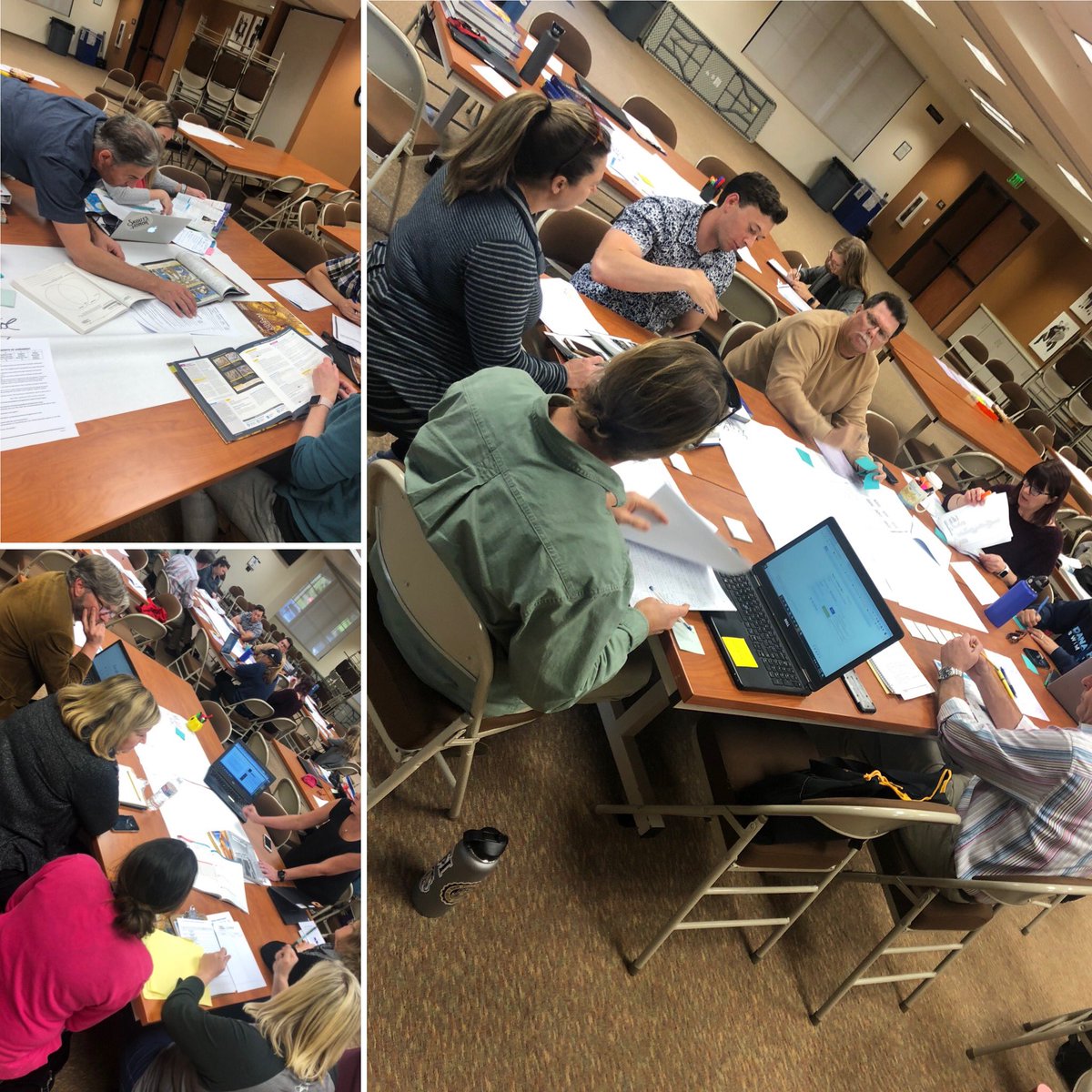 ReischlVirginia's tweet photo. CUSD History Social Science leaders reviewing and recommending new curriculum for piloting - amazing dedication putting our students first! @Capo_PL @HSS_Capo #capohumanities #literacy #historymatters https://t.co/DVYnKV2Iru