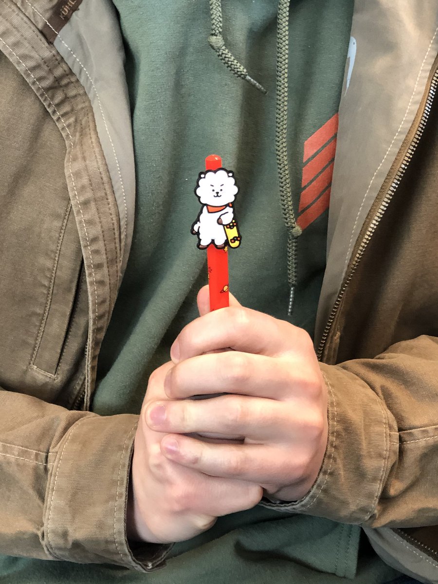 so I bought John an RJ pen as a first week gift in this bangtan life. It’s been riding around in his pocket all day