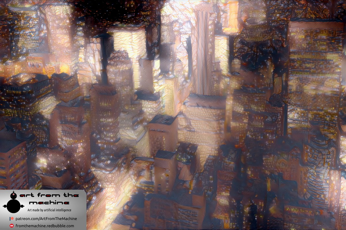 "City of the Dead V" - Neural style transfer from photo to photo. #art #deeplearning #deepstyle #digitalartwork #digital #digitalartist #ArtistOnTwitter #cgi