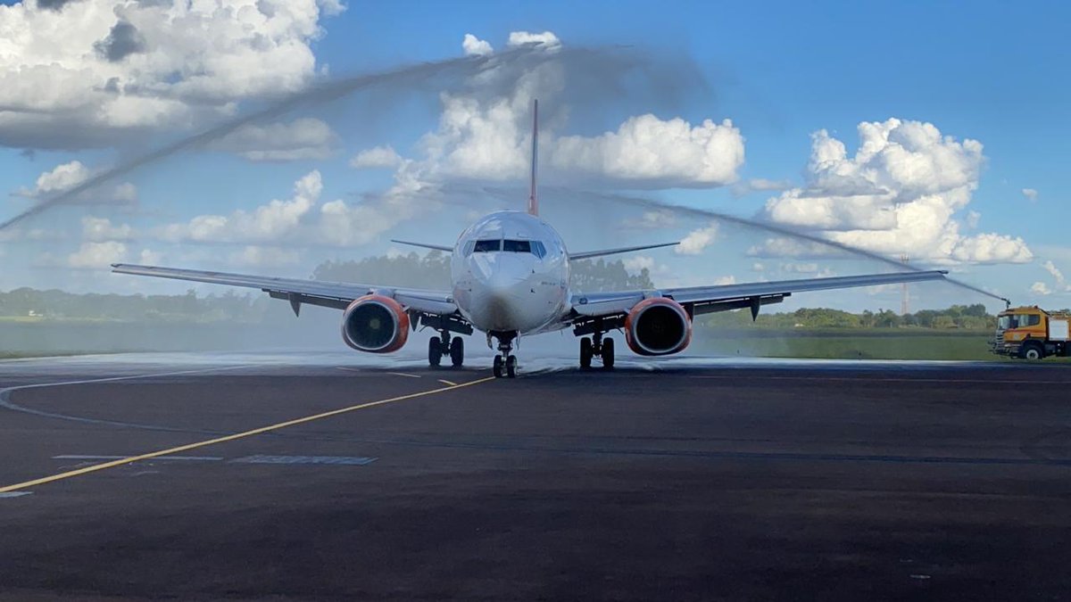 tarcisiogdf's tweet photo. Boa notícia para o Mato Grosso do Sul. A Gol iniciou sua operação no Aeroporto de Dourados. Cidade já era assistida pelos ATR-72 de Azul e Passaredo e agora passa a receber aeronaves Boeing 737 (maior capacidade e autonomia) em nova rota para Guarulhos. Aviação regional crescendo https://t.co/gaeMNa6Ckc
