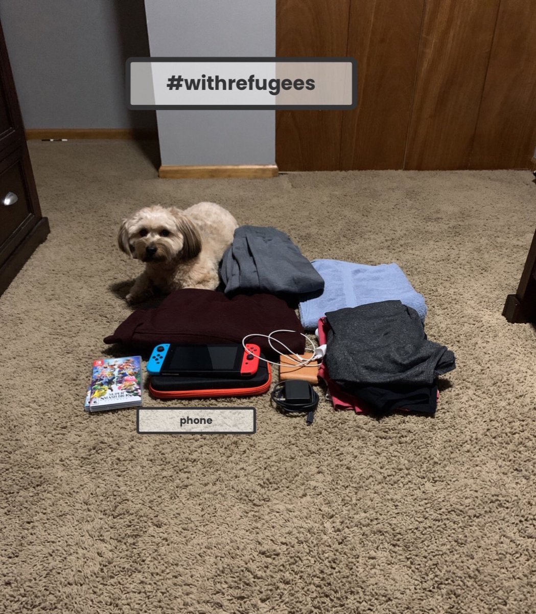aprilpollick's tweet photo. Assigned students to pack a bag as if they had to flee their home like the characters in Alan Gratz’ Refugee. Sometimes trying to put yourself in someone’s shoes is as important as studying literary techniques. #buildingempathy #WithRefugees #alangratz #iwonderifthedogreallyfit https://t.co/rUvmxEBRg4