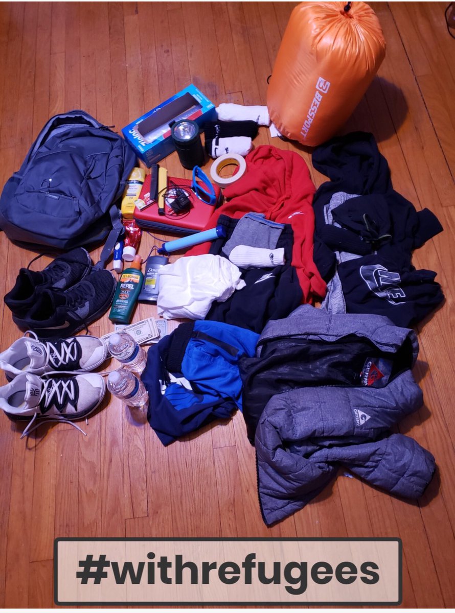 Assigned students to pack a bag as if they had to flee their home like the characters in Alan Gratz’ Refugee. Sometimes trying to put yourself in someone’s shoes is as important as studying literary techniques. #buildingempathy #WithRefugees #alangratz #iwonderifthedogreallyfit