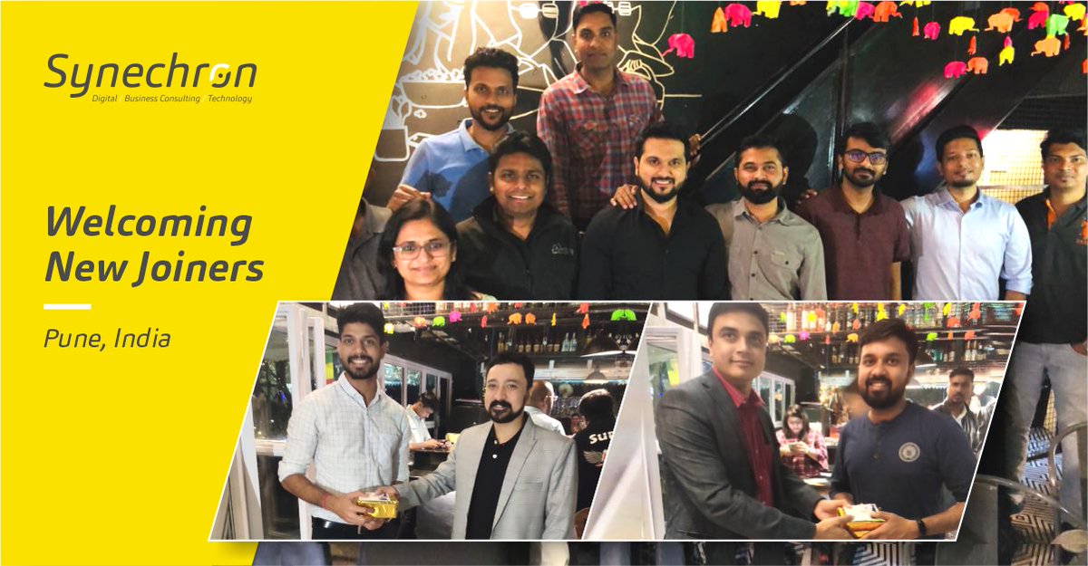 Synechron's tweet photo. It is always an exciting time to bring top-notch talent on board #NewJoiners #NewSynechronites #On_Boarding #WelcomeToSynechron #AccelerateYourCareer https://t.co/pGUZMCxNMK