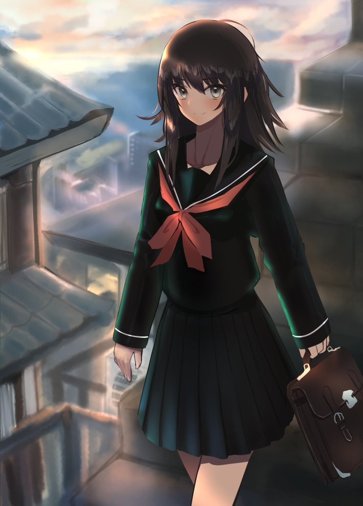 通学路 ひのまるのイラスト