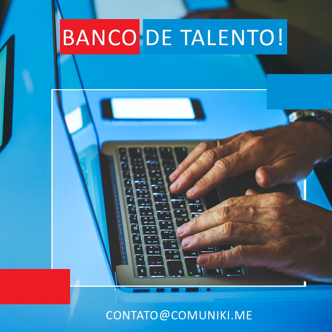 Comunikime's tweet photo. Estamos formando um banco de talentos para utilizarmos em oportunidades internas ou indicarmos para nossos clientes e parceiros! Tem interesse ou conhece alguém? Envie seu currículo para contato@comuniki.me . Venha fazer parte desta rede de contatos de alta performance! https://t.co/xyTC41nu1m