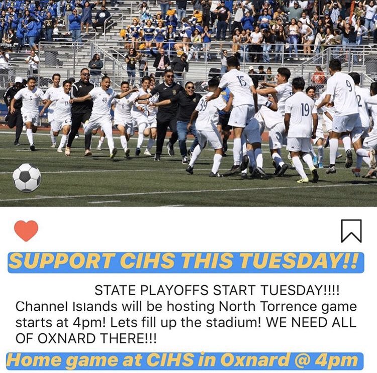 CIBoysSoccer's tweet photo. PACK THE HOUSE !!! #ForJuarez @vcspreps @cihs_raiders https://t.co/p1btpldsnx