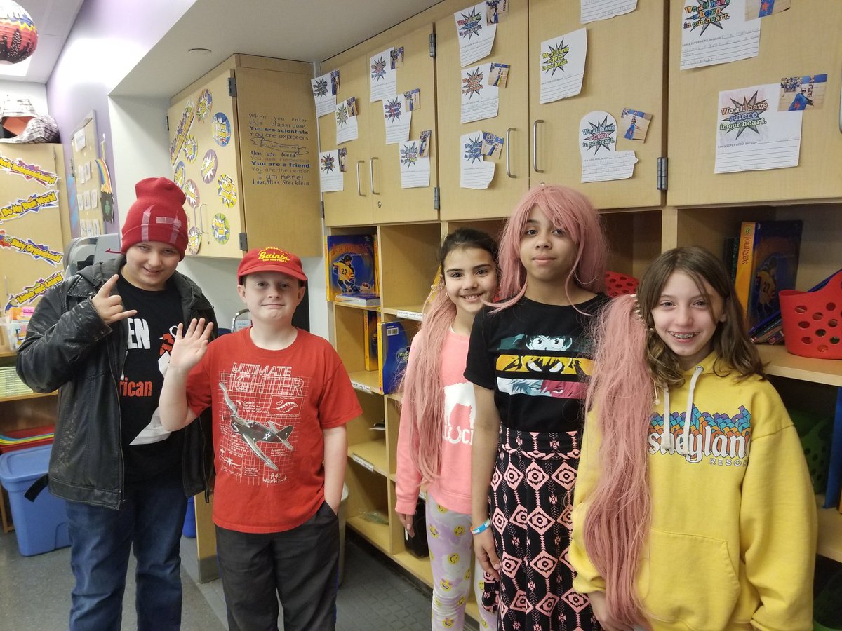 miss_stecklein's tweet photo. Happy Birthday, Dr. Seuss!  
Crazy Hat Day. https://t.co/OXJ0aY9yK0