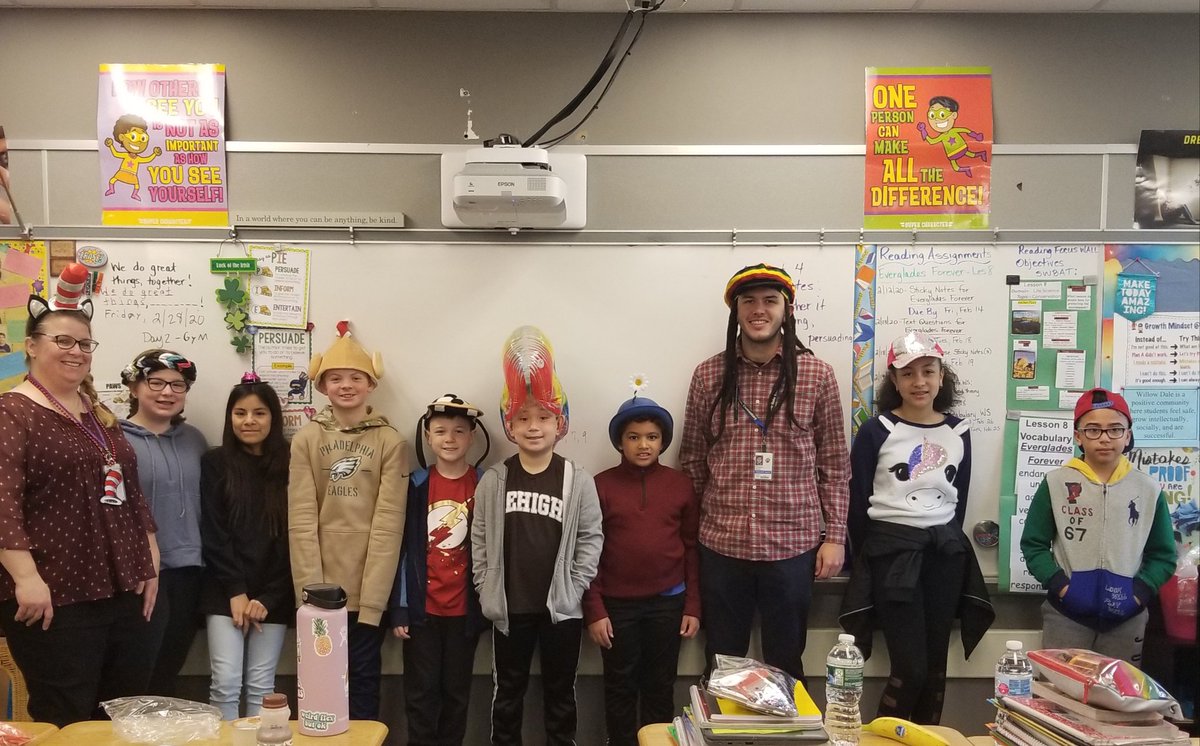 miss_stecklein's tweet photo. Happy Birthday, Dr. Seuss!  
Crazy Hat Day. https://t.co/OXJ0aY9yK0