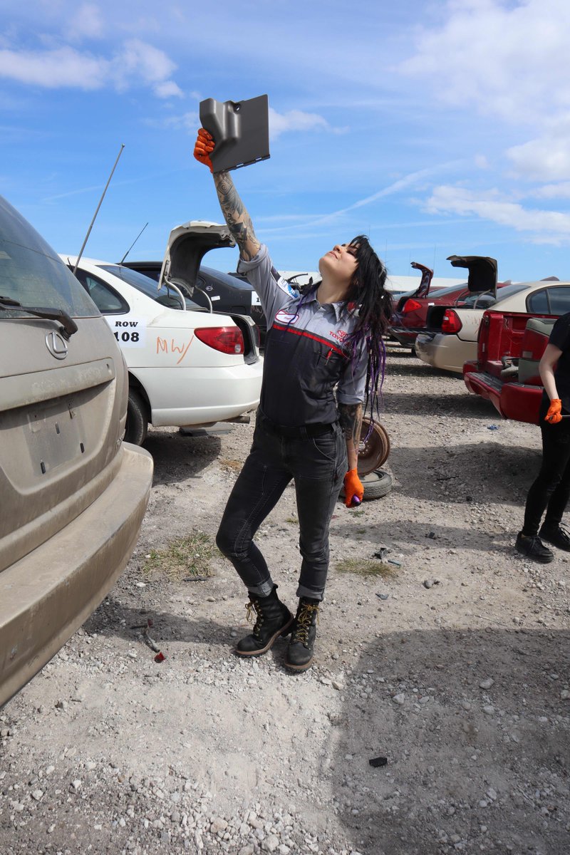 PullAPartAuto's tweet photo. What is Faye doing in this photo? Participate in our contest tonight on our main Facebook page to find out! 👉 https://t.co/n4jAG6gmLB
.
#PullAPartLife #OnTheYard #DIY #UsedAutoParts #SalvageYard #Monday #CarParts #Sponsored #FayeHadley https://t.co/0tgM4F31Br