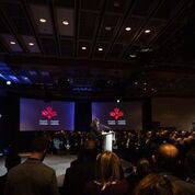 CanadaTrade's tweet photo. As #CanadaatPDAC Day came to an end, Minister Ng delivered opening remarks at the reception, highlighting the advantages of investing in Canada to ensure that our mining sector remains 1 of the world’s largest exporters of minerals and metals. #PDAC2020 https://t.co/3bwyUHnZhN