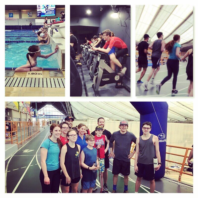 Our Calgary <a href="/ABBlindSports/">Alberta Blind Sports</a> members completed their first Triathlon yesterday!!!! Whhatttttt! Thank you <a href="/TriKronos/">Kronos Triathlon</a> and Repsol Sports Centre #blindsports