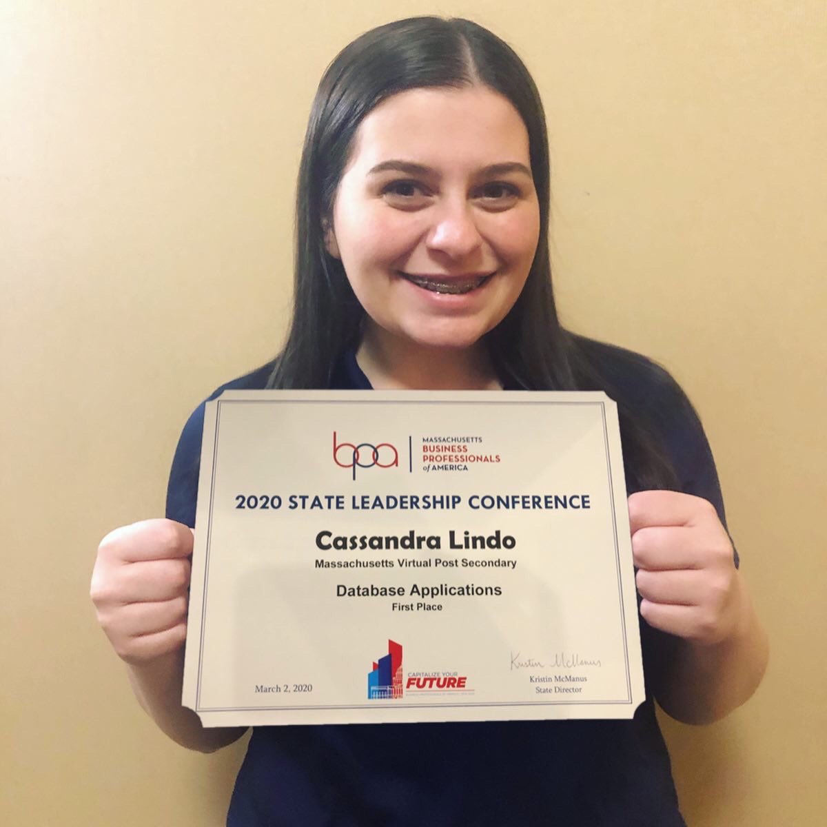 MassBPAPS's tweet photo. #MASLC2020 was a HUGE success! This year we doubled the size of our SLC attendance from last year’s and took home MANY awards! Our ENTIRE chapter will be traveling to DC! #BPAALLDAY #MABPA #PS https://t.co/8OToIAikbr