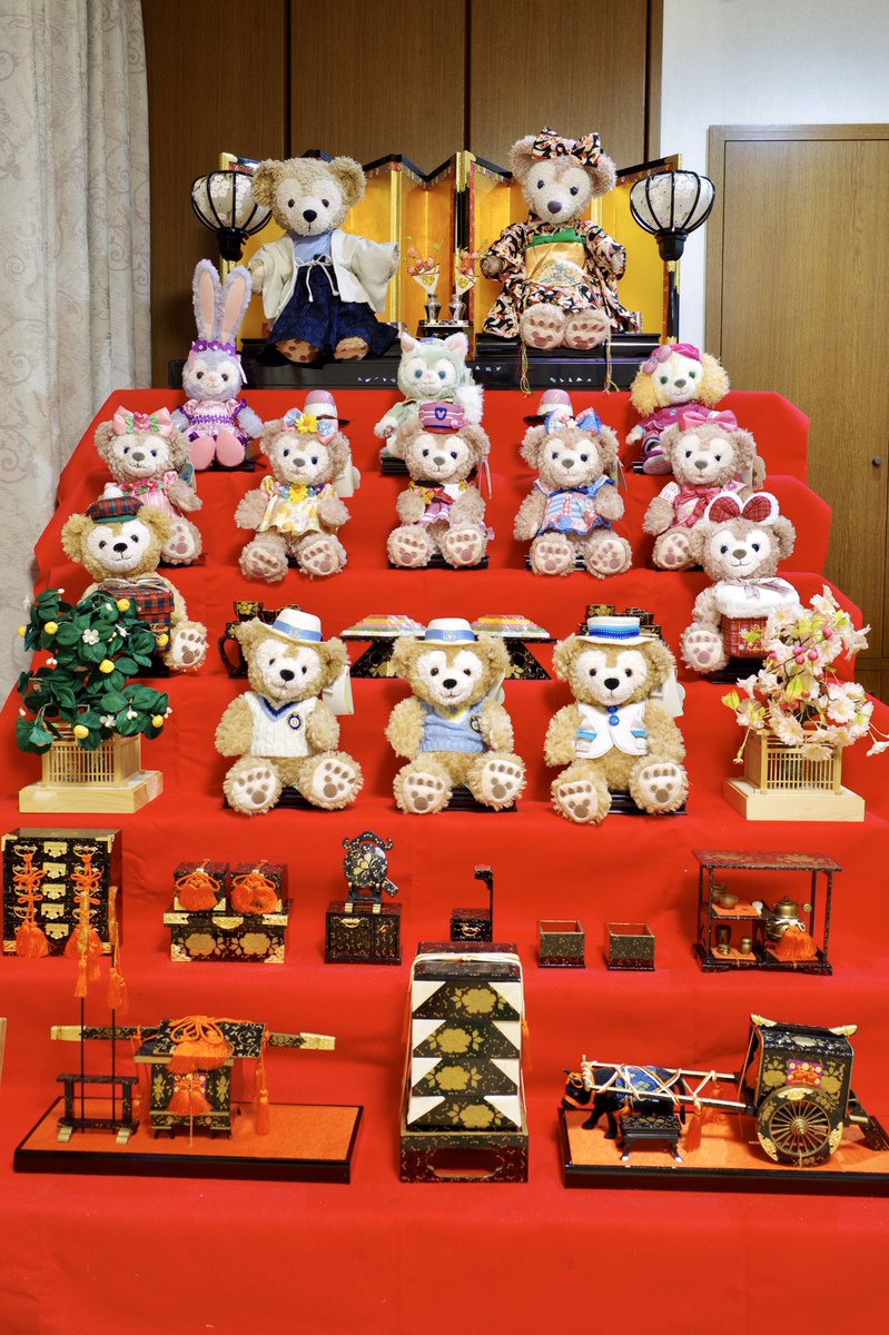 ケセラセラ 予定がまったくない 毎年恒例ダッフィー雛人形 今年はフレンズも参加だよ 雛祭り 雛人形 3月3日 ディズニー フレンズ ダッフィー