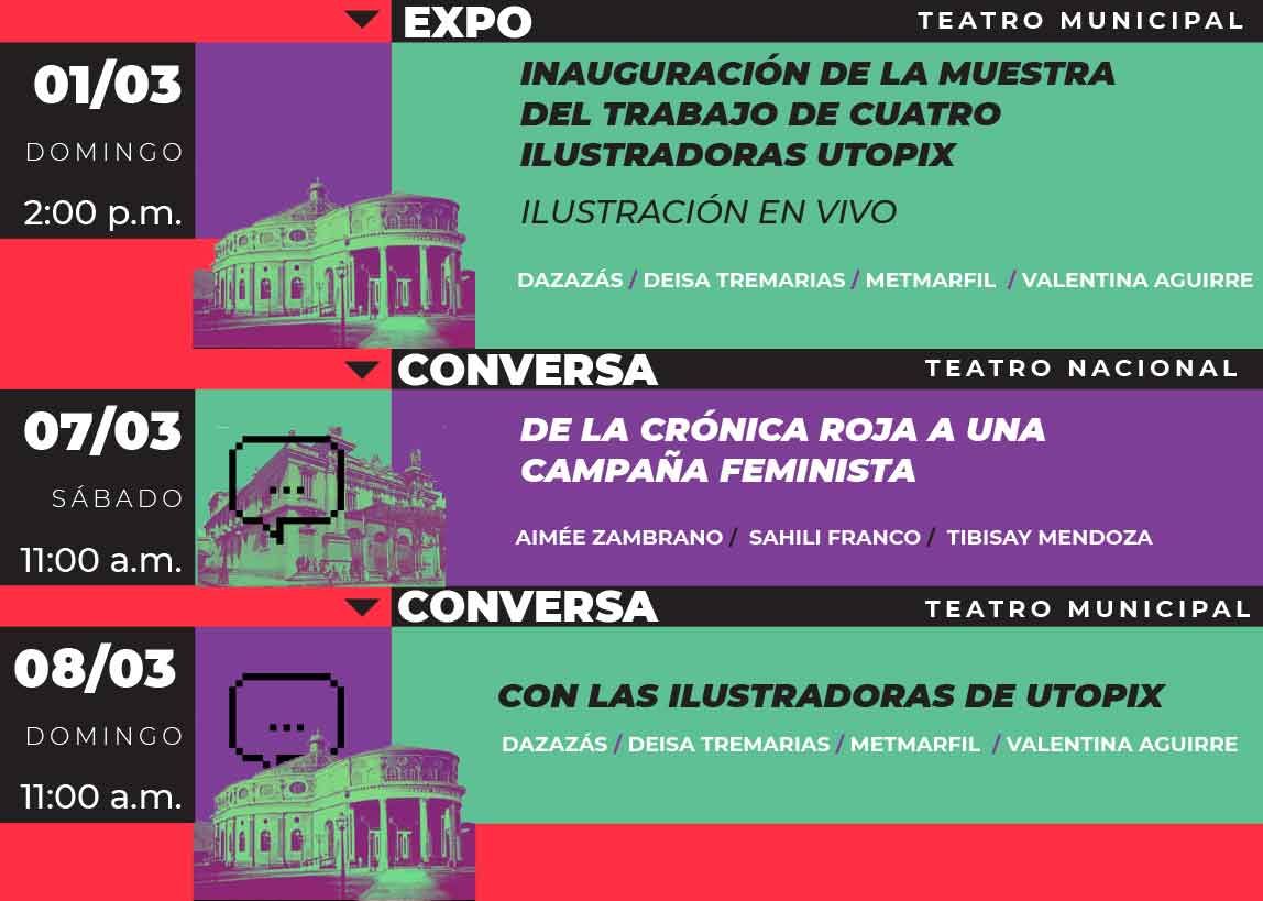 utopix_cc's tweet photo. Hasta el 8 de marzo Utopix estará presente en el Tercer Encuentro de Mujeres Creadoras. En el teatro municipal ya está activa la exposición #Pixeladas con una muestra de 4 ilustradoras de Utopix. https://t.co/VZiQtuQbu3 #ilustradoravenezolana #ilustracion #art #mujeresartistas https://t.co/hxyguQgaKC