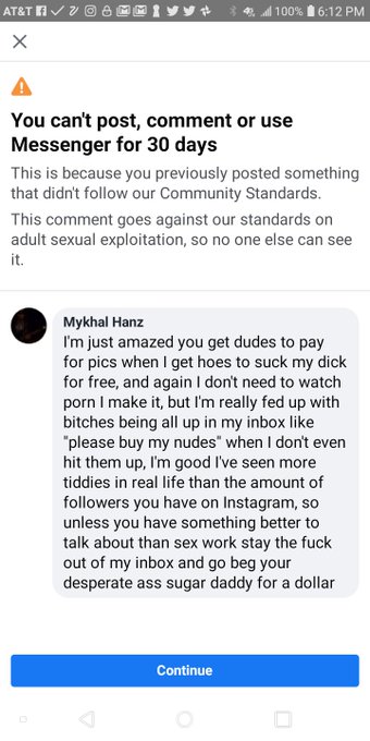 Post blocked on Facebook again fuck the book https://t.co/ujRltIAMed<a href="/tag/newmusic"class="tags"><span>#newmusic</span></a><a href="/tag/supportthearts"class="tags"><span>#supportthearts</span></a><a href="/tag/countdowntochristmas"class="tags"><span>#countdowntochristmas</span></a>
