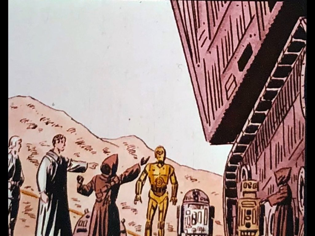 Screenshots from the 1978 STAR WARS filmstrip. 