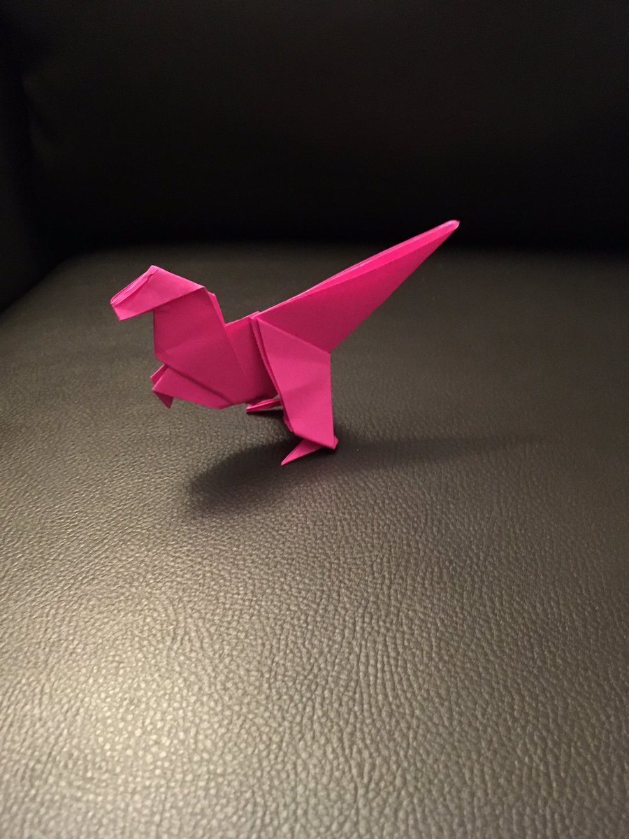 Ruth4170's tweet photo. Day 16: dinosaur! So I had to use a piece of tape to hold his belly together so he’d stand on his own. #digme406 https://t.co/2G5lhT5OqF