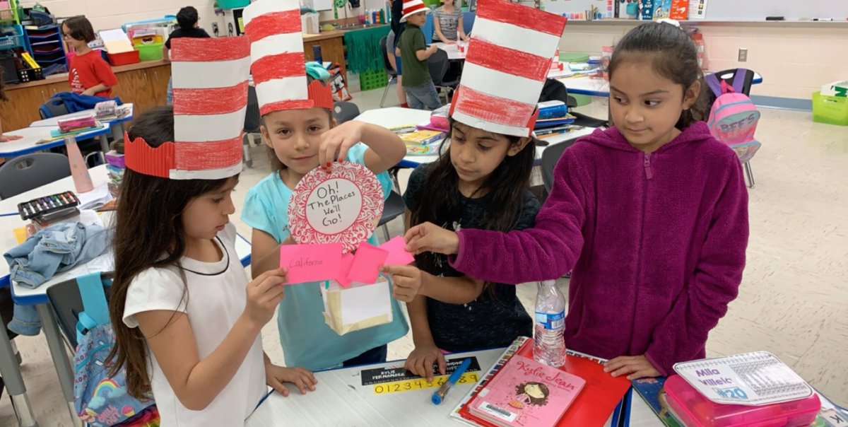 Happy Birthday, Dr. Seuss!! We kicked off the week with writing our goals to the amazing places we will go and building hot air balloons!!#rodriguezelem #discoveryed #stemschool